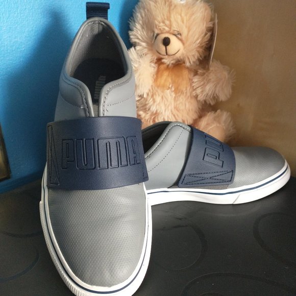 Like New Slip-On Gray Pumas - Picture 3 of 4